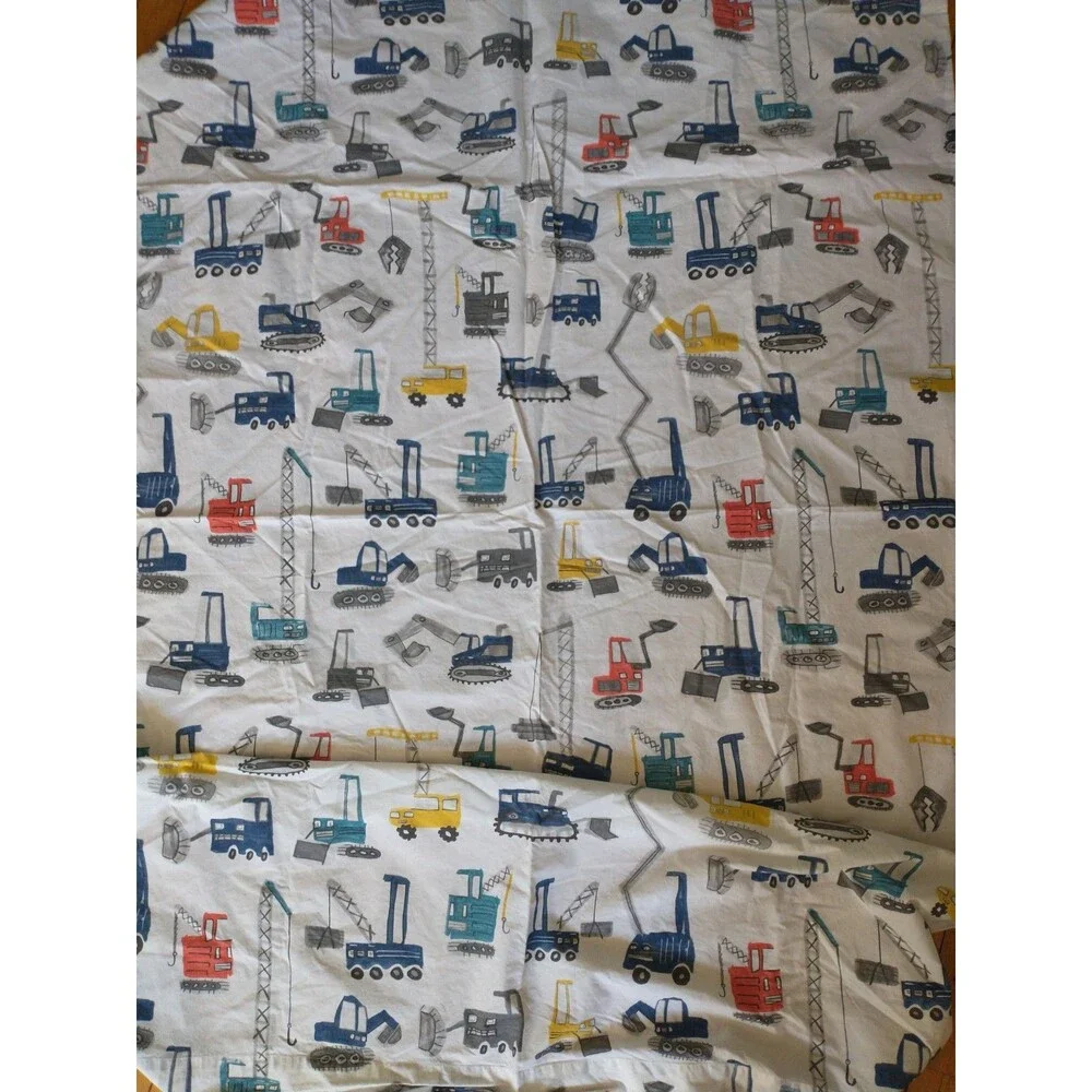 Pottery Barn Kids Crib Sheet Set Jax Construction Vehicles Organic Cotton